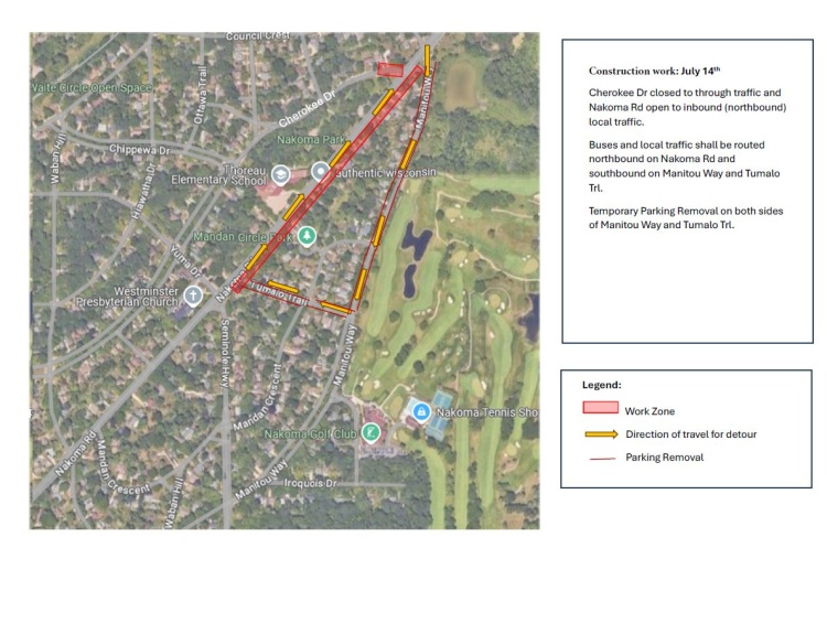 nakoma local traffic detour